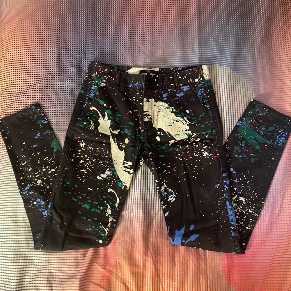 Tibi Paint Splatter Pants